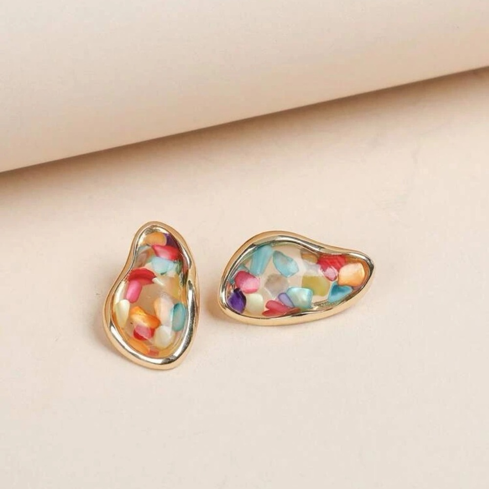 Colorful  statement earrings